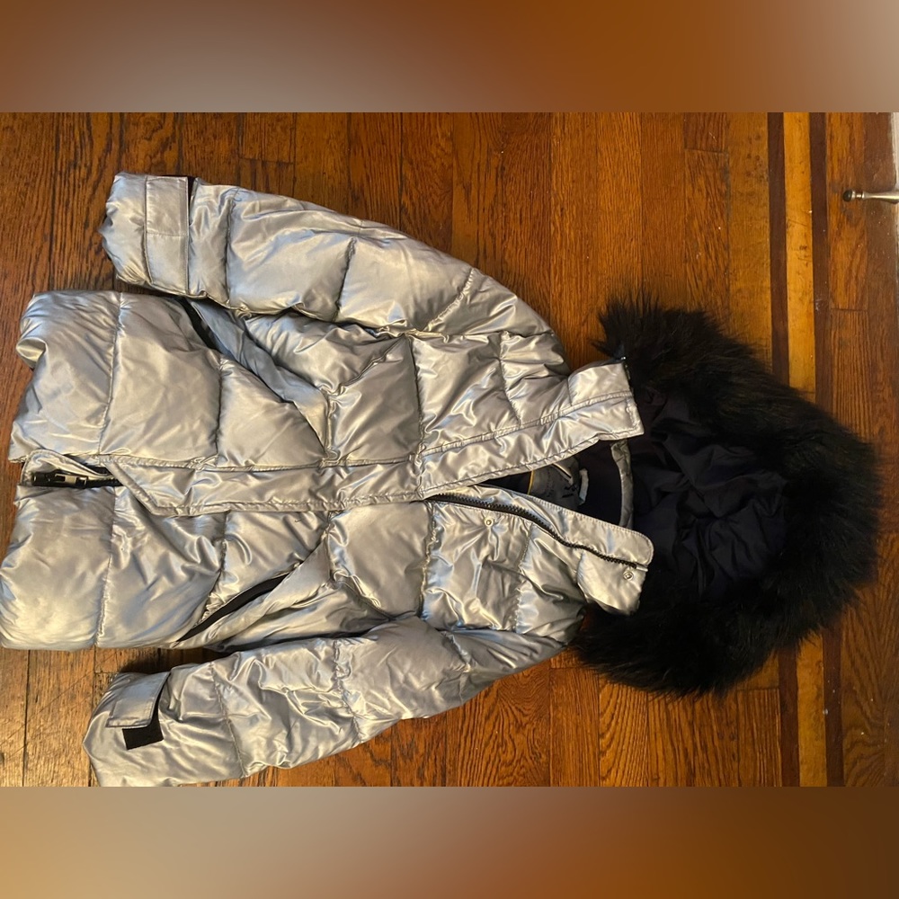 Gently Used Zara Girls Silver Parka